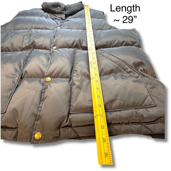 Lands' End Down Puffer Vest Men's XXL 50-52 Black 80/20 Goose Down Feather Warm - Picture 7 of 11